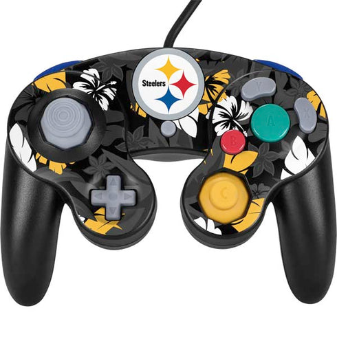 NFL Pittsburgh Steelers Tropical Print Nintendo GameCube Controller Skin