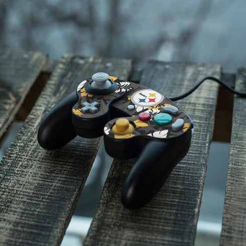 NFL Pittsburgh Steelers Tropical Print Nintendo GameCube Controller Skin