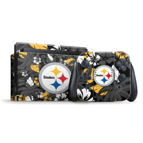 NFL Pittsburgh Steelers Tropical Print Nintendo Switch Bundle Skin