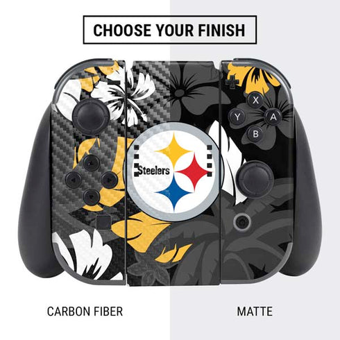 NFL Pittsburgh Steelers Tropical Print Nintendo Switch Bundle Skin