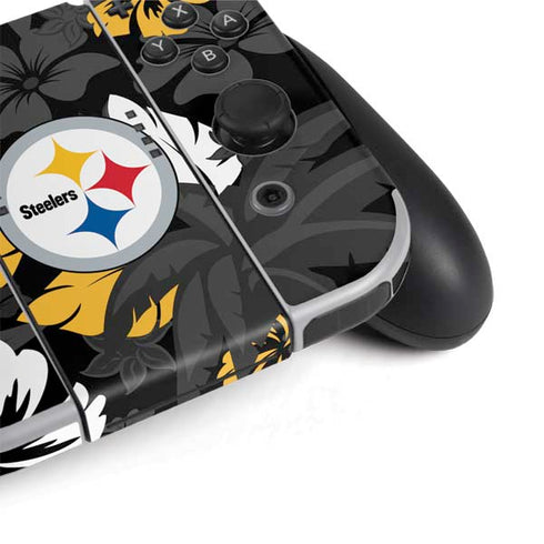 NFL Pittsburgh Steelers Tropical Print Nintendo Switch OLED (2021) Skin