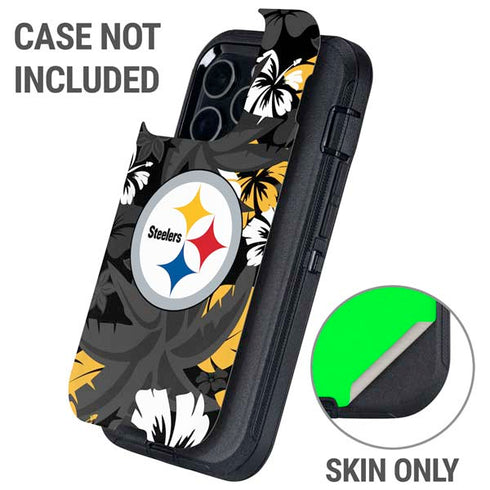NFL Pittsburgh Steelers Tropical Print Otterbox Defender iPhone Skin