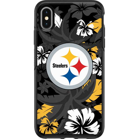 NFL Pittsburgh Steelers Tropical Print Otterbox Symmetry iPhone Skin