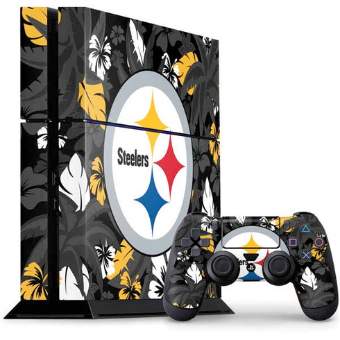 NFL Pittsburgh Steelers Tropical Print PS4 Console and Controller Bundle Skin