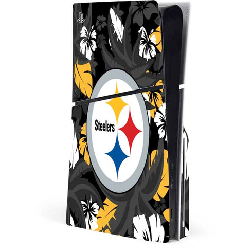 NFL Pittsburgh Steelers Tropical Print PS5 Slim Disk Console Skin