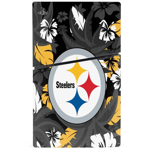 NFL Pittsburgh Steelers Tropical Print PS5 Slim Digital Edition Bundle Skin