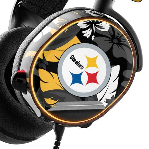 NFL Pittsburgh Steelers Tropical Print SteelSeries Arctis 5 Skin