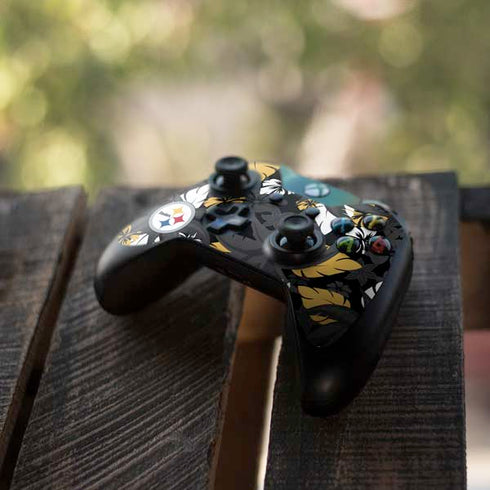 NFL Pittsburgh Steelers Tropical Print Xbox One Controller Skin