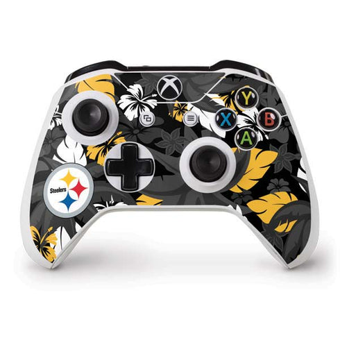 NFL Pittsburgh Steelers Tropical Print Xbox One S Controller Skin
