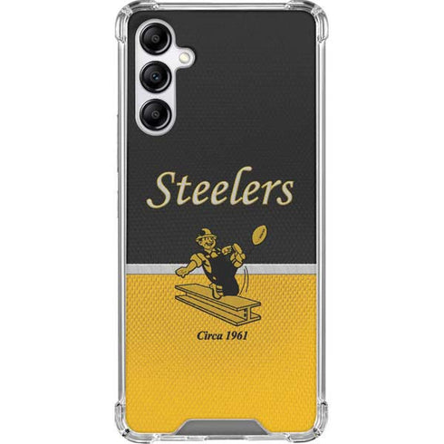 NFL Pittsburgh Steelers Vintage Galaxy A14 5G Clear Case