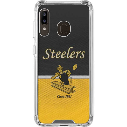 NFL Pittsburgh Steelers Vintage Galaxy A30 Clear Case
