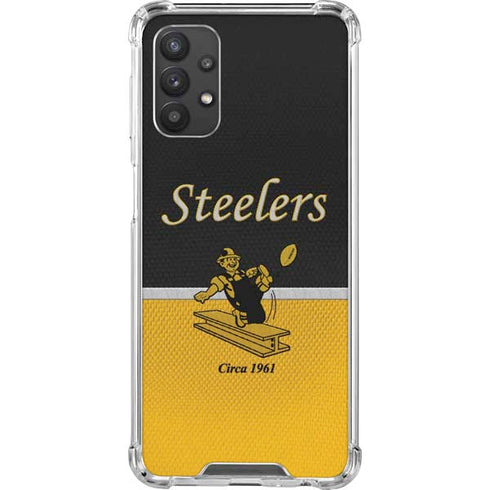 NFL Pittsburgh Steelers Vintage Galaxy A32 5G Clear Case
