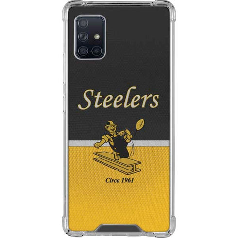 NFL Pittsburgh Steelers Vintage Galaxy A51 5G Clear Case