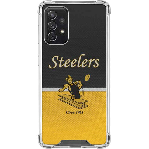 NFL Pittsburgh Steelers Vintage Galaxy A72 5G Clear Case