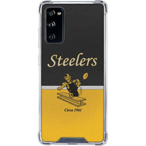 NFL Pittsburgh Steelers Vintage Galaxy S20 FE Clear Case