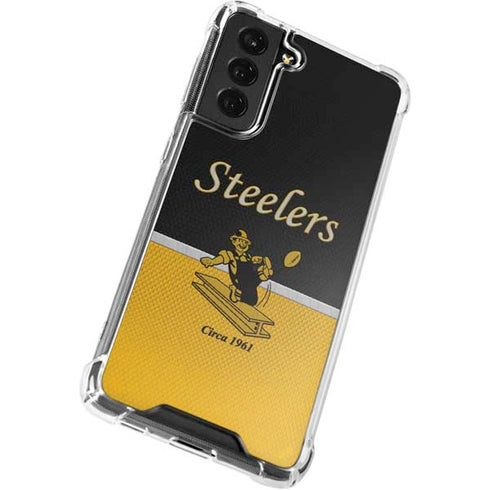 NFL Pittsburgh Steelers Vintage Galaxy S22 Plus Clear Case