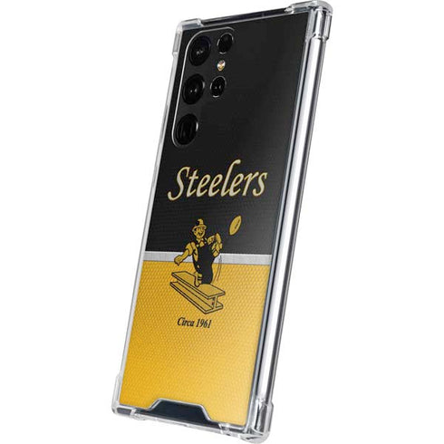 NFL Pittsburgh Steelers Vintage Galaxy S22 Ultra Clear Case
