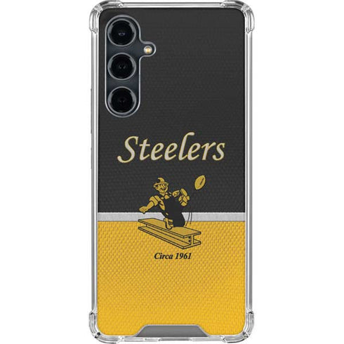 NFL Pittsburgh Steelers Vintage Galaxy S23 FE Clear Case