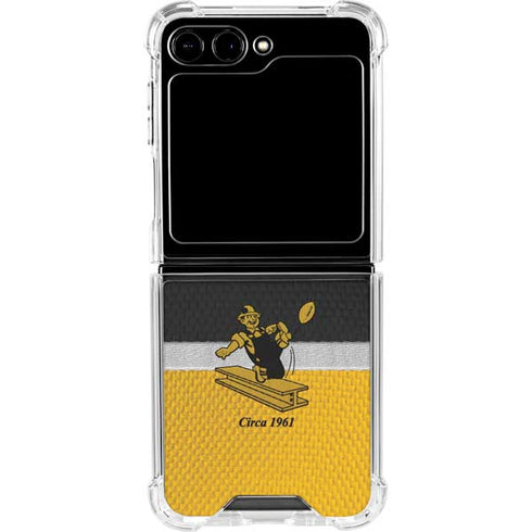 NFL Pittsburgh Steelers Vintage Galaxy Z Flip5 5G Clear Case