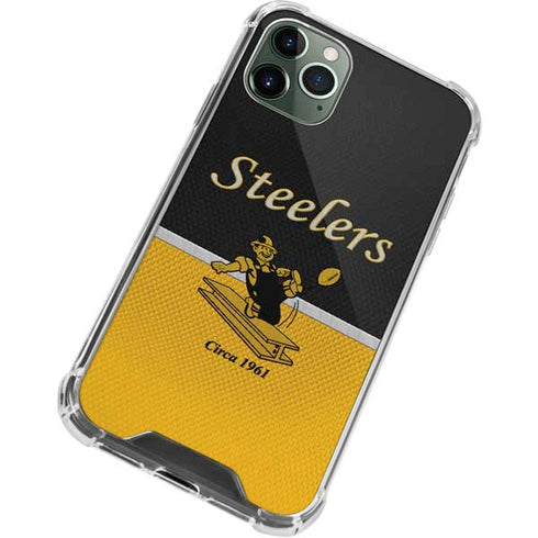 NFL Pittsburgh Steelers Vintage iPhone 11 Pro Max Clear Case
