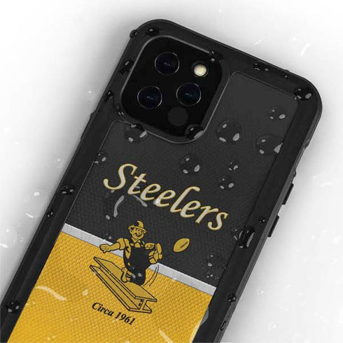 NFL Pittsburgh Steelers Vintage iPhone 12 Pro Waterproof Case