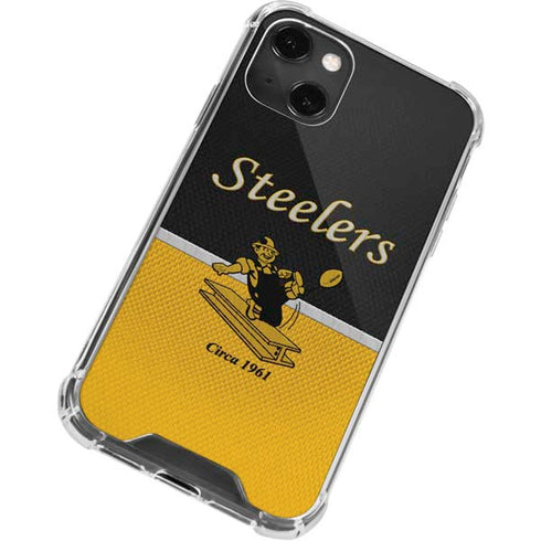 NFL Pittsburgh Steelers Vintage iPhone 13 Mini Clear Case