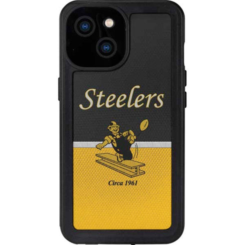 NFL Pittsburgh Steelers Vintage iPhone 13 Mini Waterproof Case