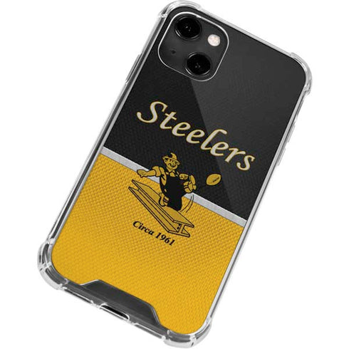 NFL Pittsburgh Steelers Vintage iPhone 14 Clear Case
