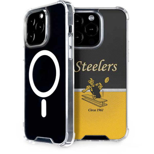 NFL Pittsburgh Steelers Vintage iPhone 15 Pro MagSafe Case