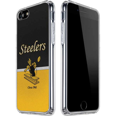 NFL Pittsburgh Steelers Vintage iPhone SE (2nd & 3rd Gen) Clear Case