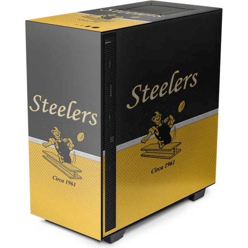 NFL Pittsburgh Steelers Vintage NZXT H510 Compact ATX Mid-Tower Case Skin