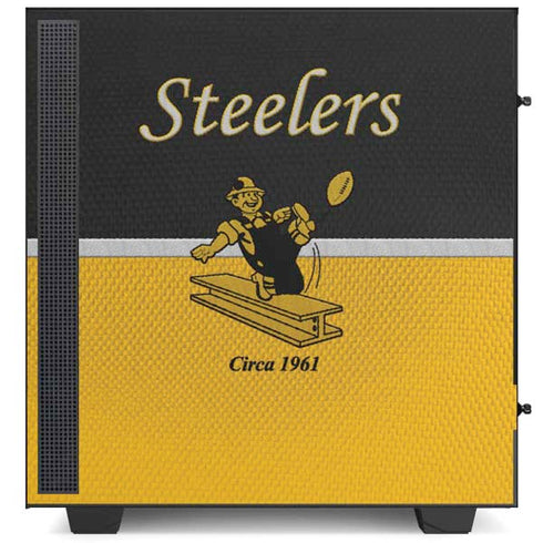 NFL Pittsburgh Steelers Vintage NZXT H510 Compact ATX Mid-Tower Case Skin