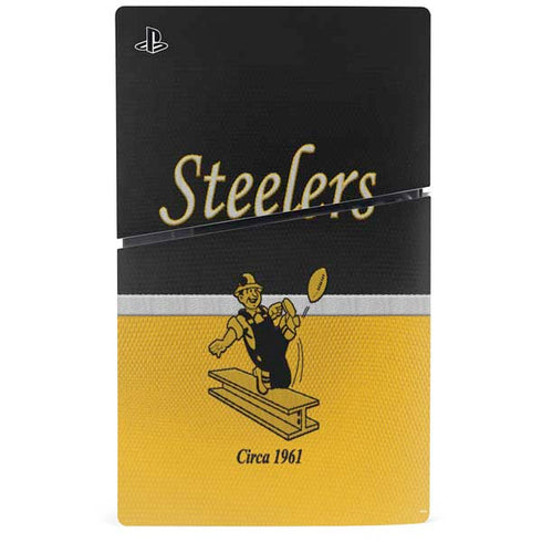 NFL Pittsburgh Steelers Vintage PS5 Slim Disk Console Skin