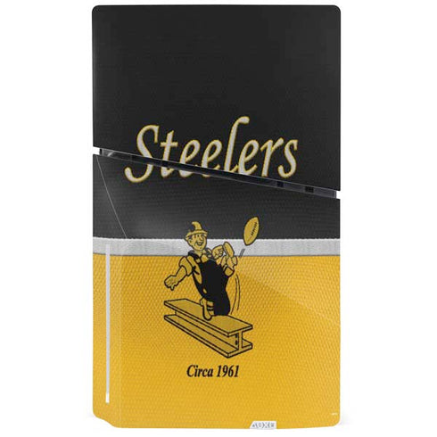 NFL Pittsburgh Steelers Vintage PS5 Slim Disk Console Skin