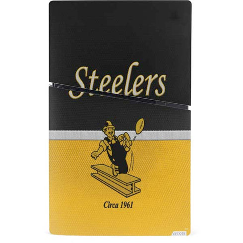 NFL Pittsburgh Steelers Vintage PS5 Slim Digital Edition Bundle Skin
