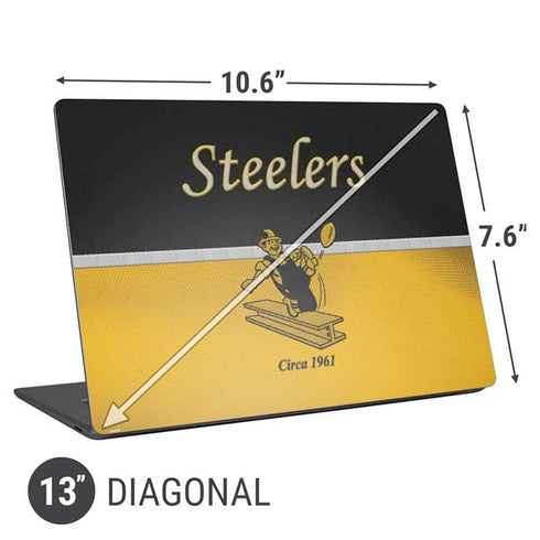 NFL Pittsburgh Steelers Vintage Universal Laptop 13in (10.6 x 7.6in) Skin
