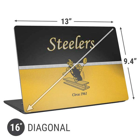 NFL Pittsburgh Steelers Vintage Universal Laptop 16in (13 x 9.4in) Skin