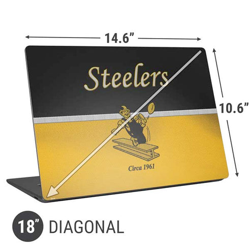 NFL Pittsburgh Steelers Vintage Universal Laptop 18in (14.6 x 10.6in) Skin