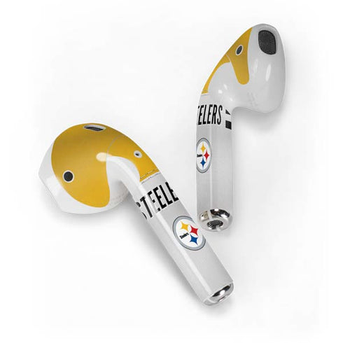 NFL Pittsburgh Steelers White Striped Apple AirPods Skin