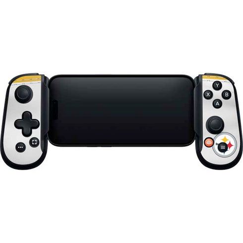 NFL Pittsburgh Steelers White Striped Backbone One for iPhone Game Controller Skin