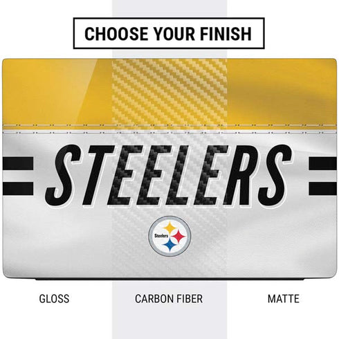 NFL Pittsburgh Steelers White Striped Dell Vostro Skin