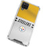 NFL Pittsburgh Steelers White Striped Galaxy A12 Clear Case