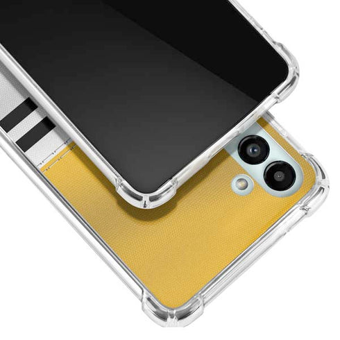 NFL Pittsburgh Steelers White Striped Galaxy A13 5G Clear Case