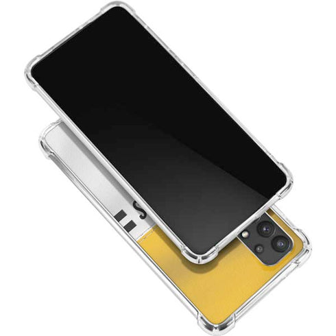 NFL Pittsburgh Steelers White Striped Galaxy A32 5G Clear Case