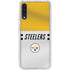 NFL Pittsburgh Steelers White Striped Galaxy A50 Clear Case