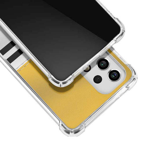 NFL Pittsburgh Steelers White Striped Galaxy A53 5G Clear Case