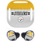 NFL Pittsburgh Steelers White Striped Galaxy Buds Pro Skin