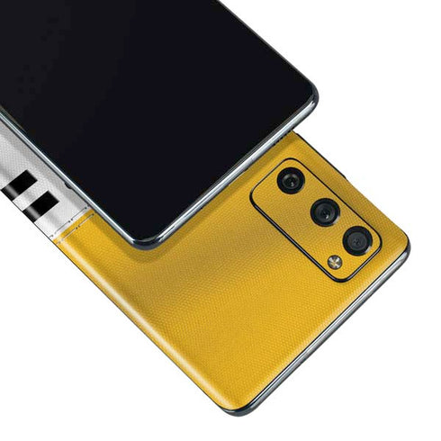 NFL Pittsburgh Steelers White Striped Galaxy S20 Fan Edition Skin