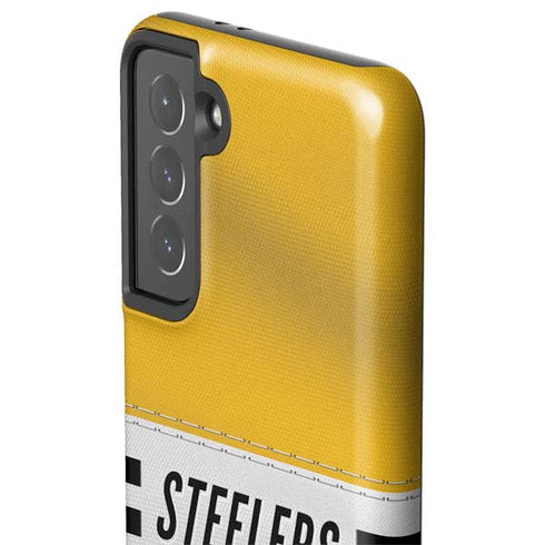 NFL Pittsburgh Steelers White Striped Galaxy S21 5G Pro Case