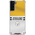 NFL Pittsburgh Steelers White Striped Galaxy S21 Plus 5G Clear Case